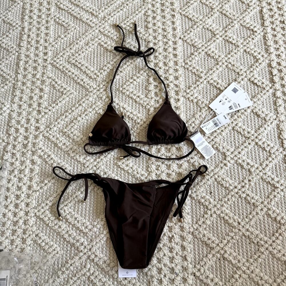 NWT Pacsun Rhythm Brown String Bikini